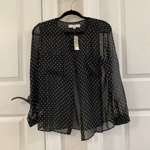 NWT - Ann Taylor LOFT Sheer Blouse